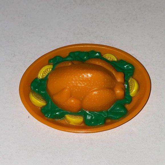 Barbie Brown Oval Platter Dish Turkey With Trimmings Kids Accessory Toy - Picture 1 of 7